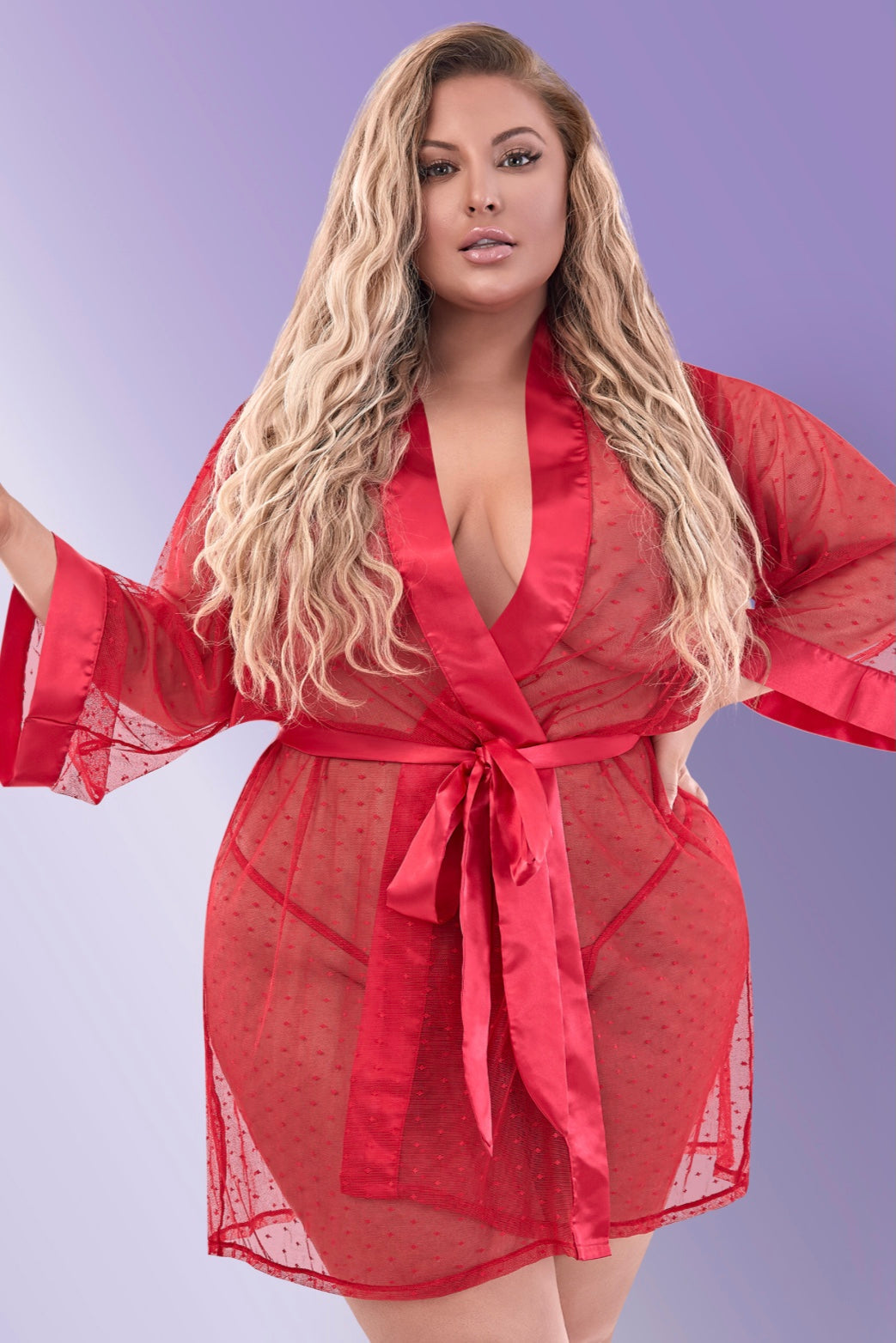 Robe red - Curvynlingerie Plus Size 