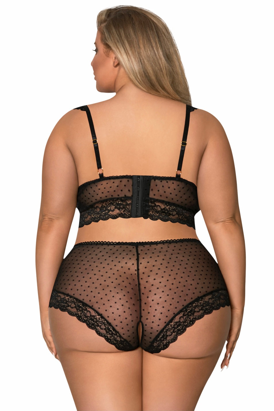 Demi Bra &amp; Split Crotch Short - Curvynlingerie Plus Size 