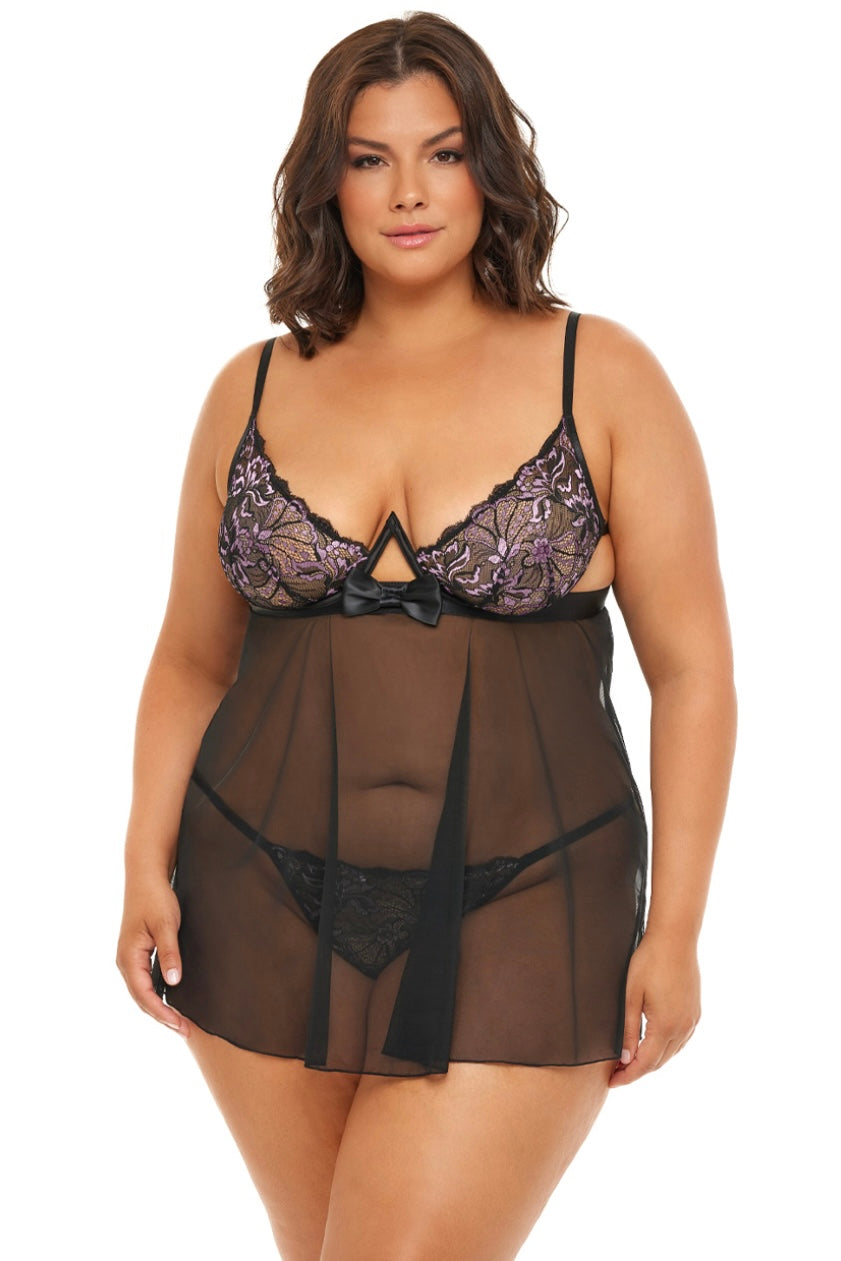 Riley Babydoll - Curvynlingerie Plus Size 