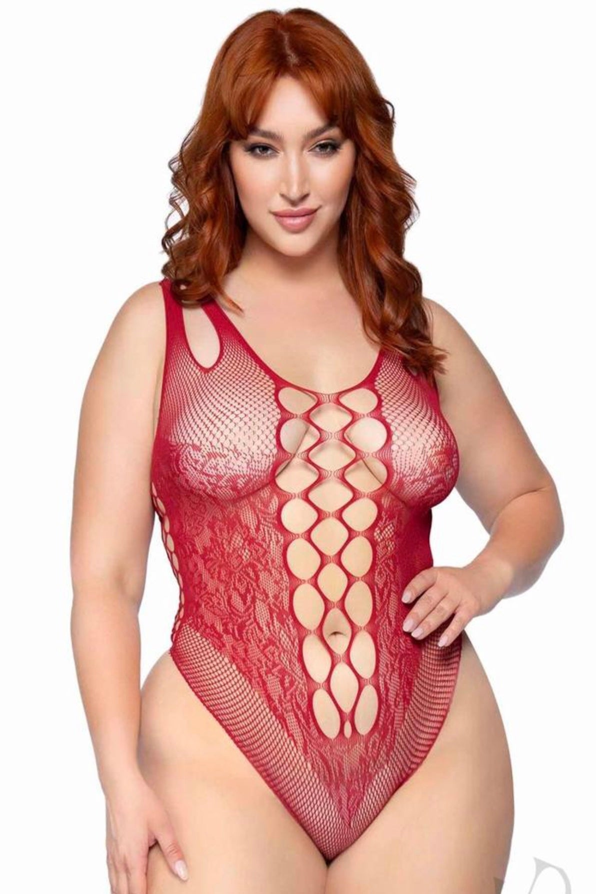 Bodysuit burgundy - Curvynlingerie Plus Size 