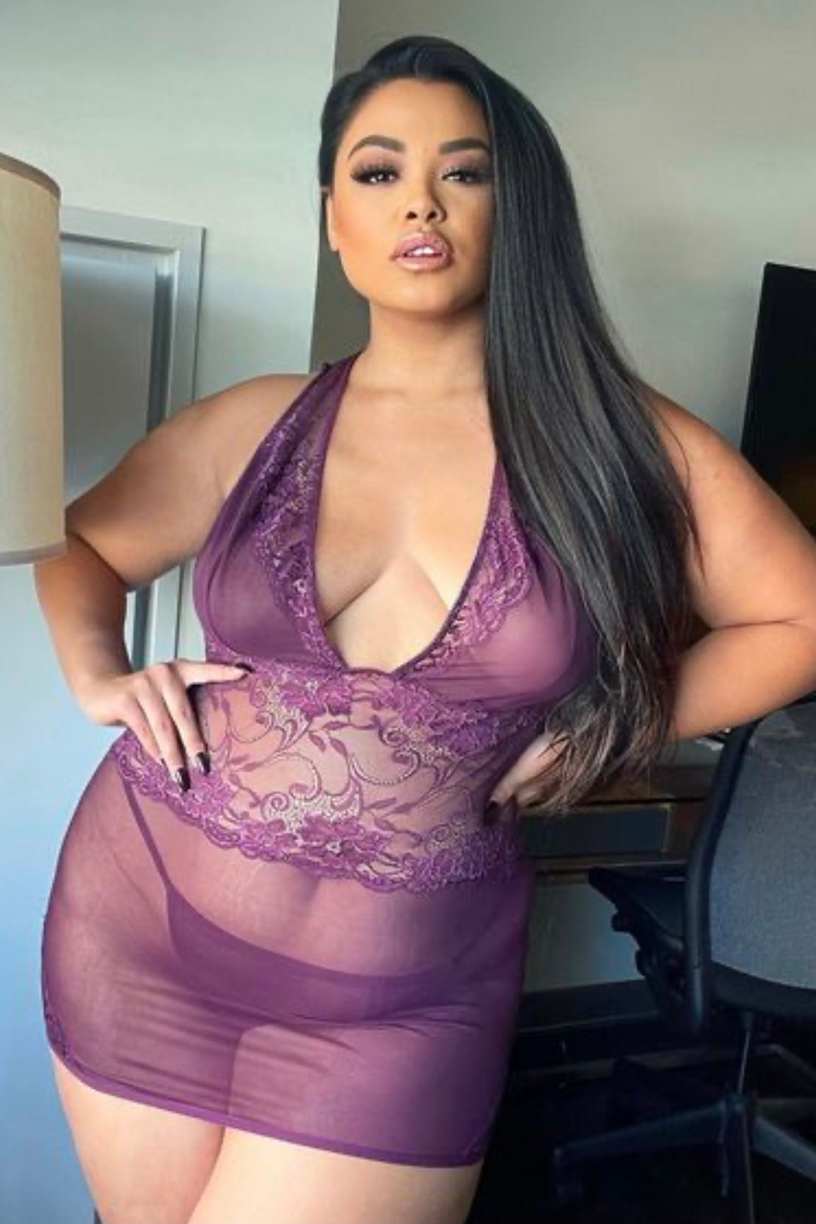 Mirabelle babydoll - Curvynlingerie Plus Size 