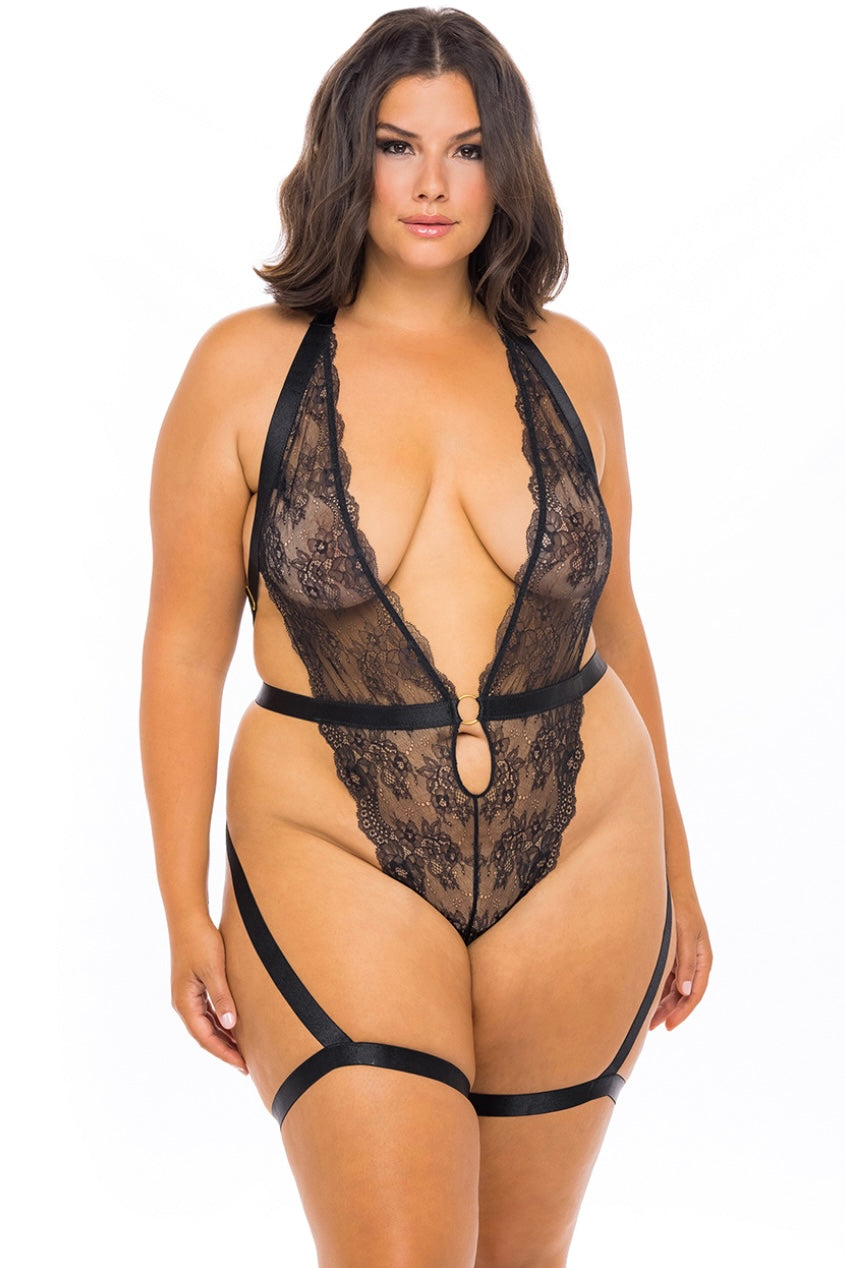 Amerie Teddy - Curvynlingerie Plus Size 