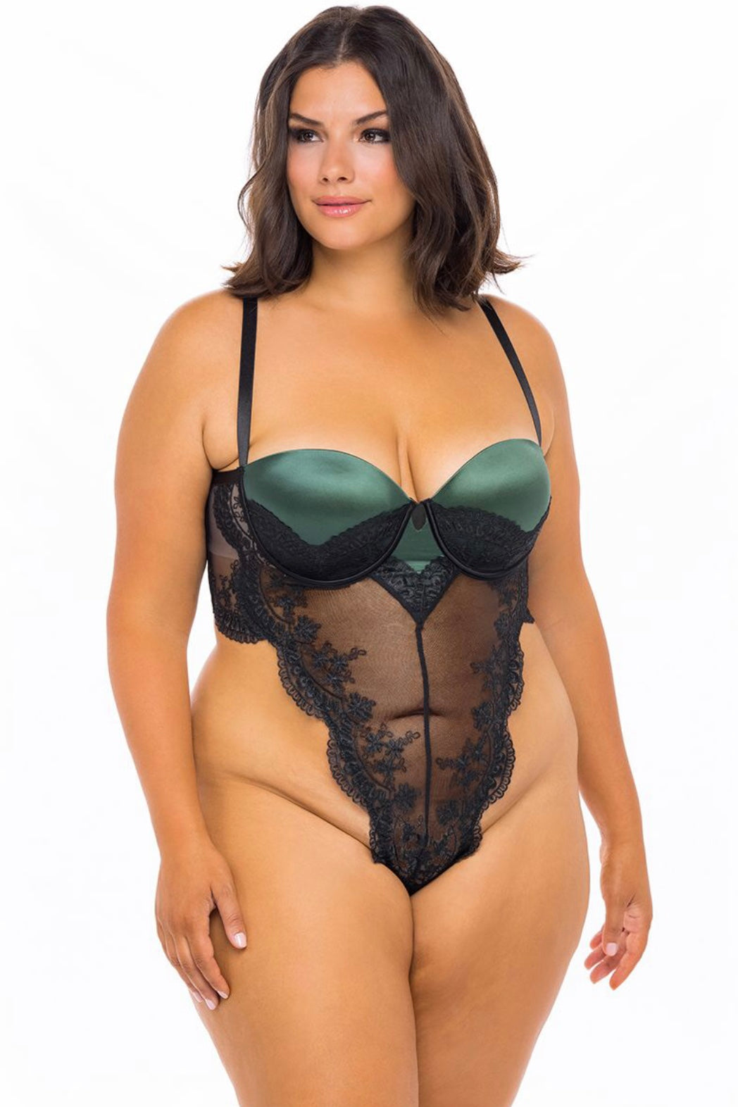 Paulette teddy - Curvynlingerie Plus Size 