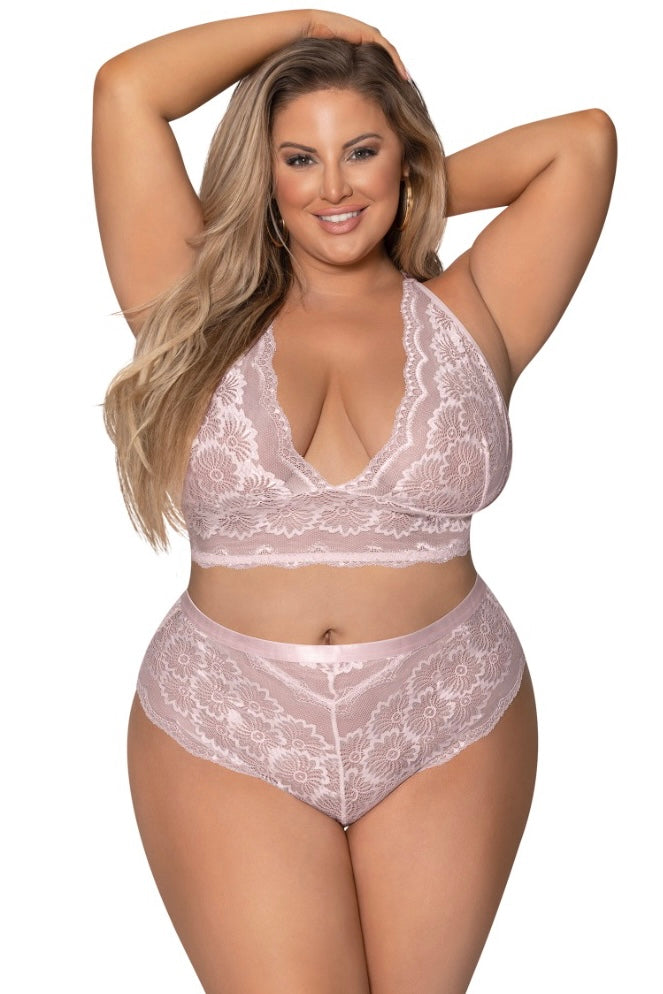 Strappy Back Cami &amp; Short Set - Curvynlingerie Plus Size 