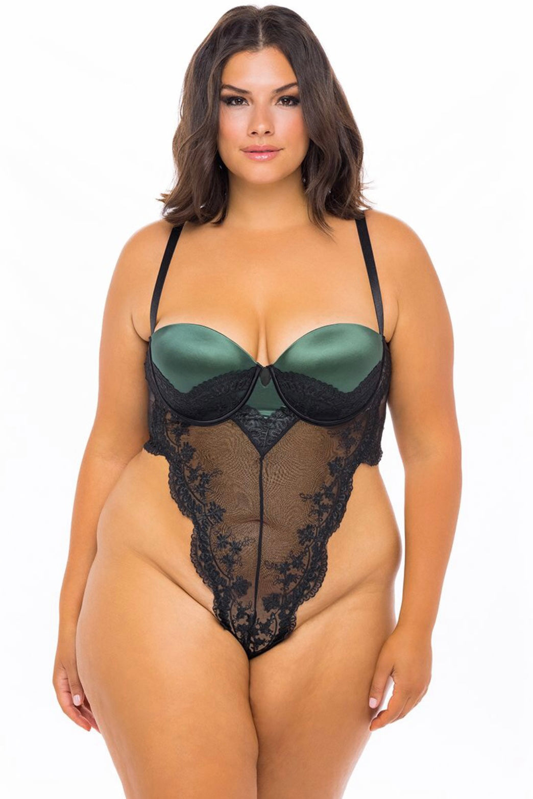 Paulette teddy - Curvynlingerie Plus Size 