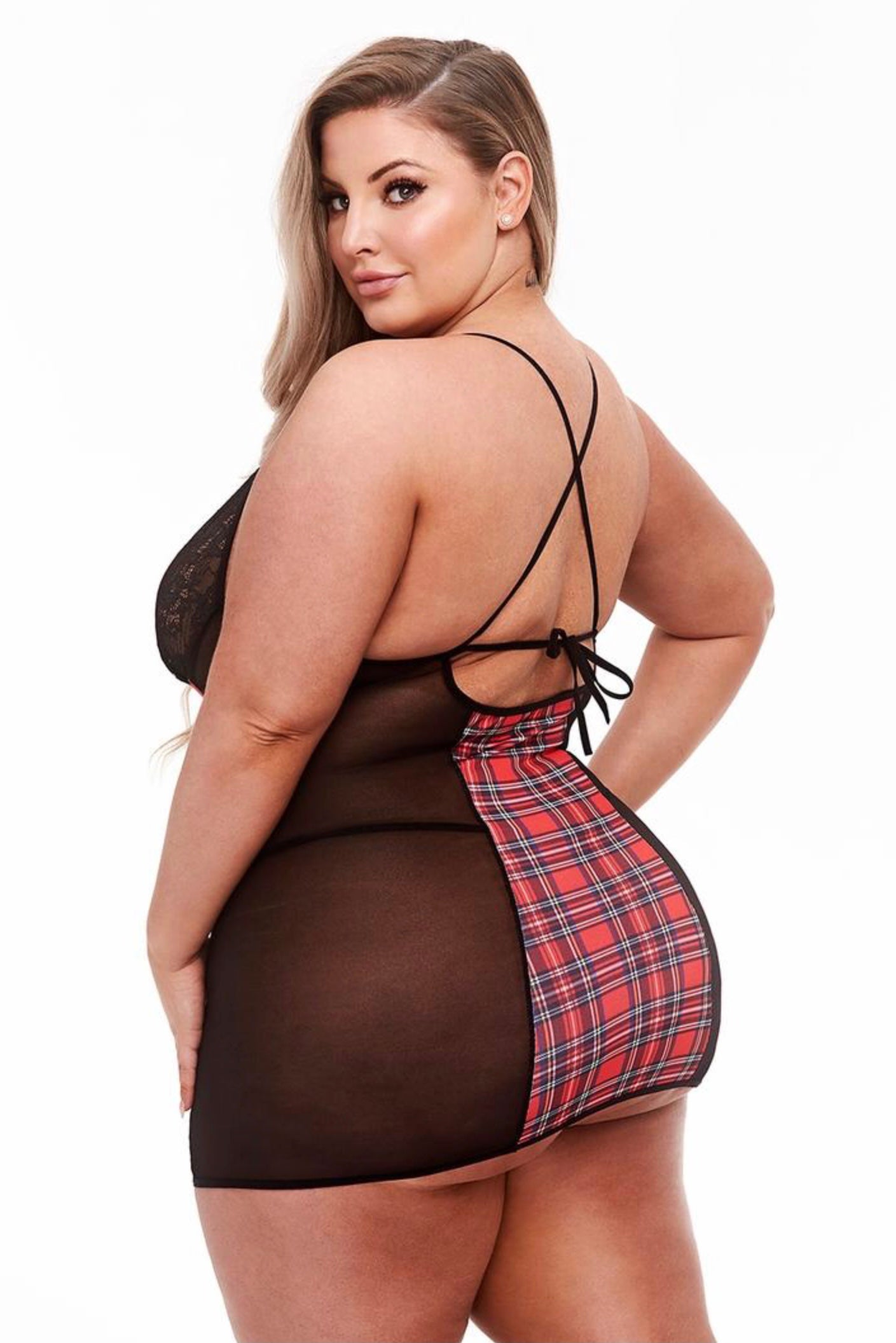 Schoolgirl chemise - Curvynlingerie Plus Size 