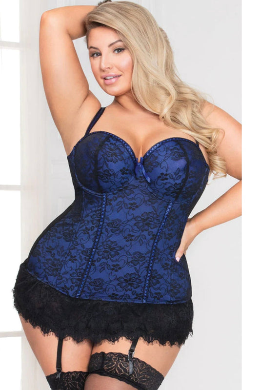 Plus size Victorian lace Bustier-Curvynlingerie Plus Size.com