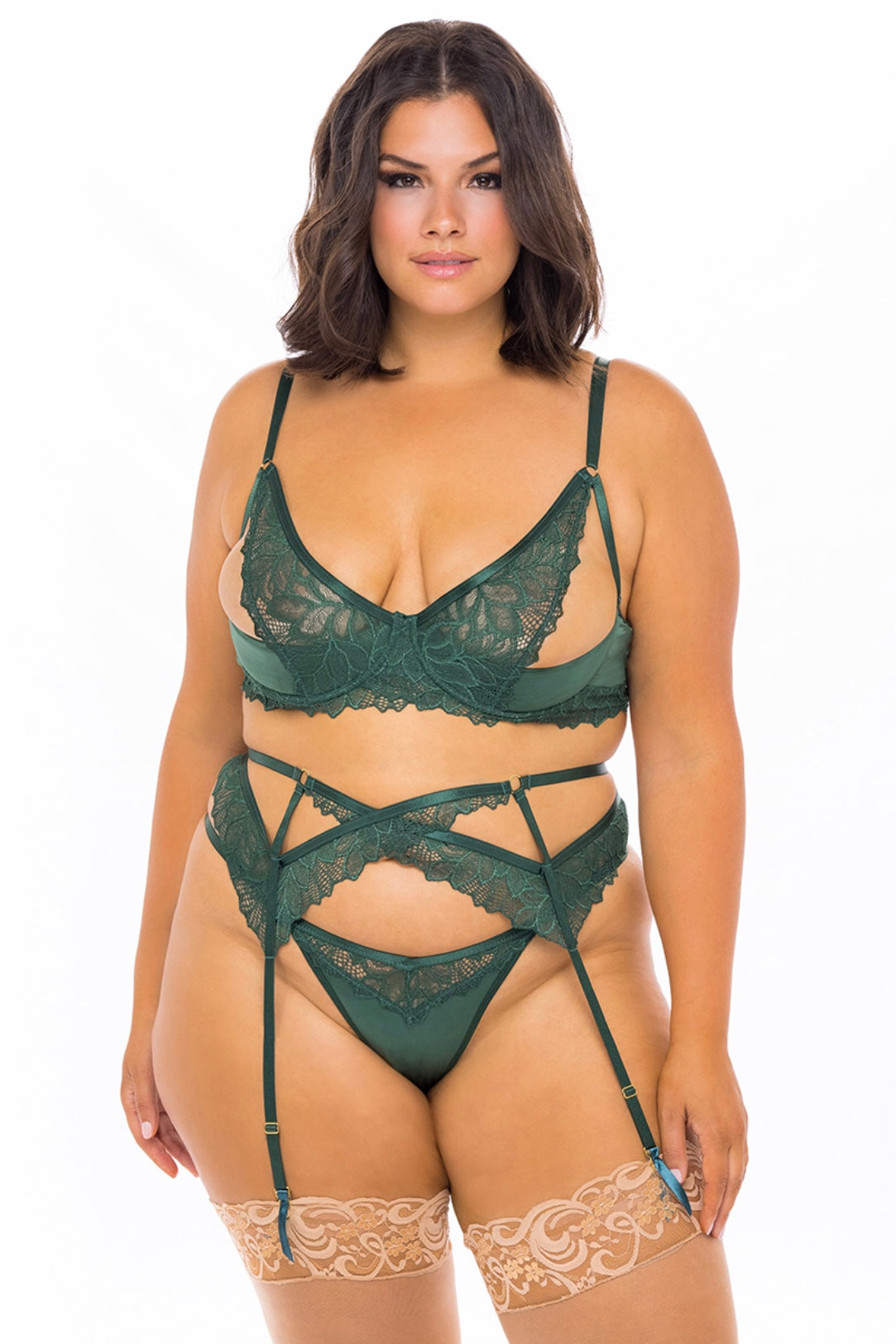 Louisa bra set - Curvynlingerie Plus Size 