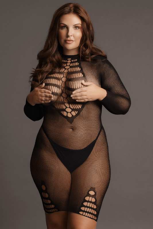 Small fishnet dress - Curvynlingerie Plus Size 