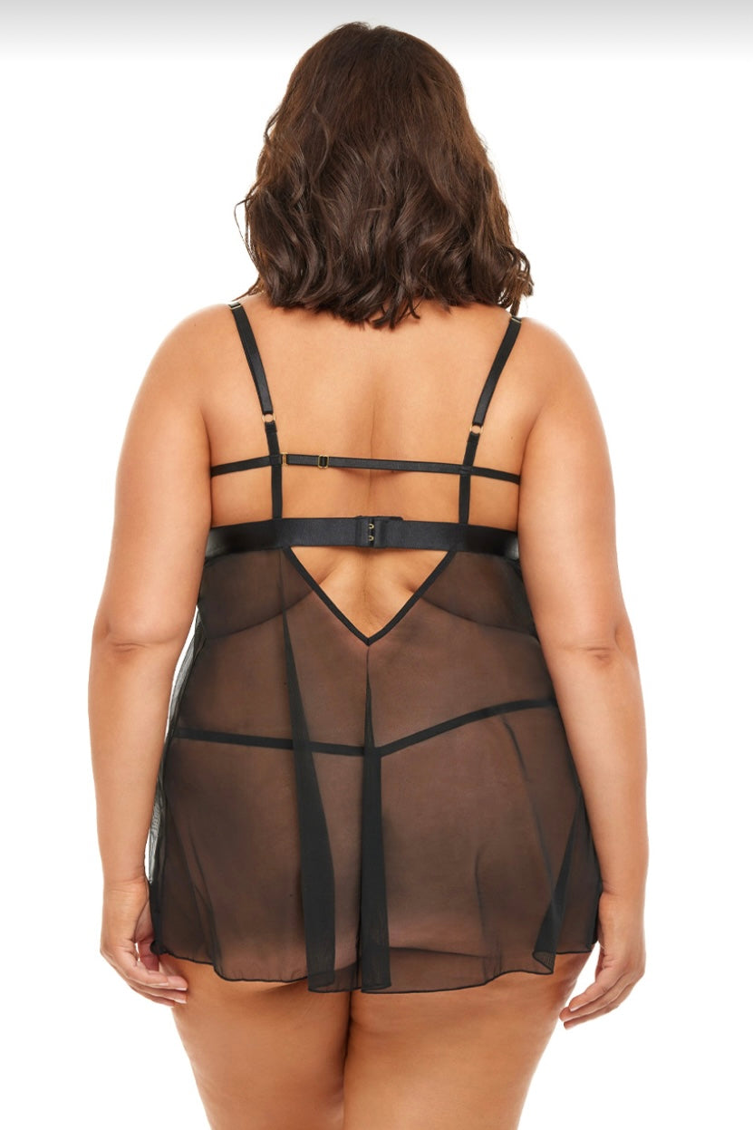 Riley Babydoll - Curvynlingerie Plus Size 