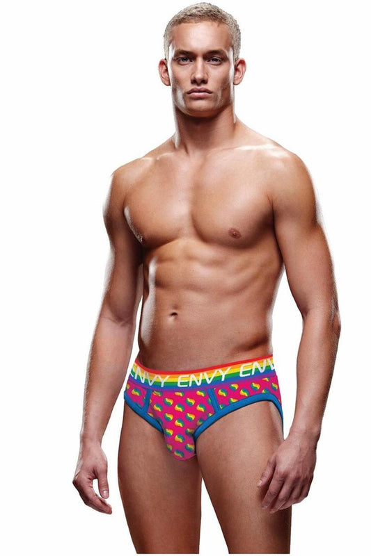 Rainbow hearts bubble butt jock - Curvynlingerie Plus Size 