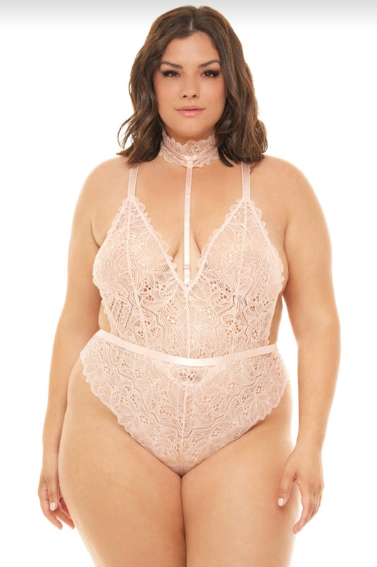 Dahlia Teddy - Curvynlingerie Plus Size 