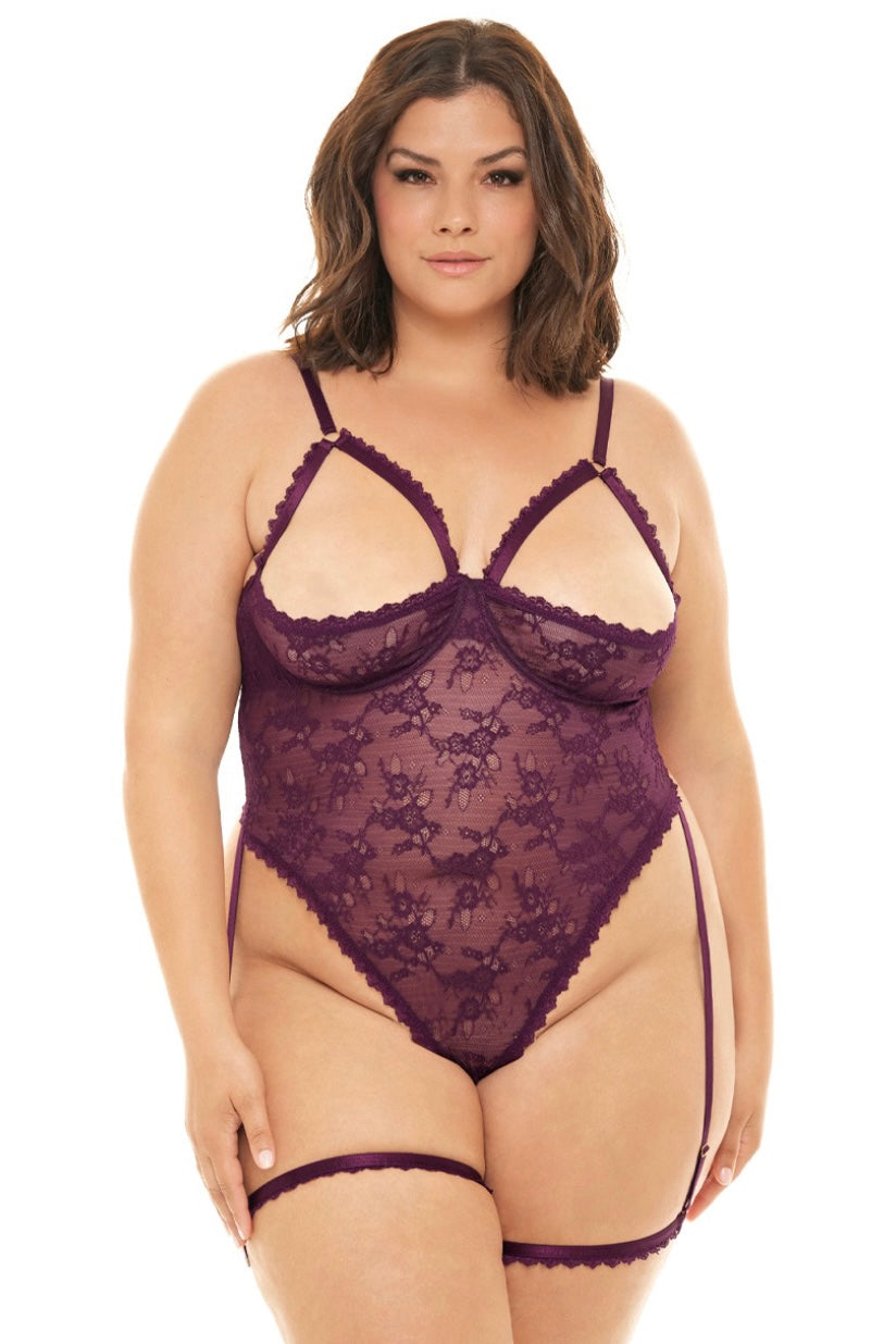 Elayne Teddy - Curvynlingerie Plus Size 