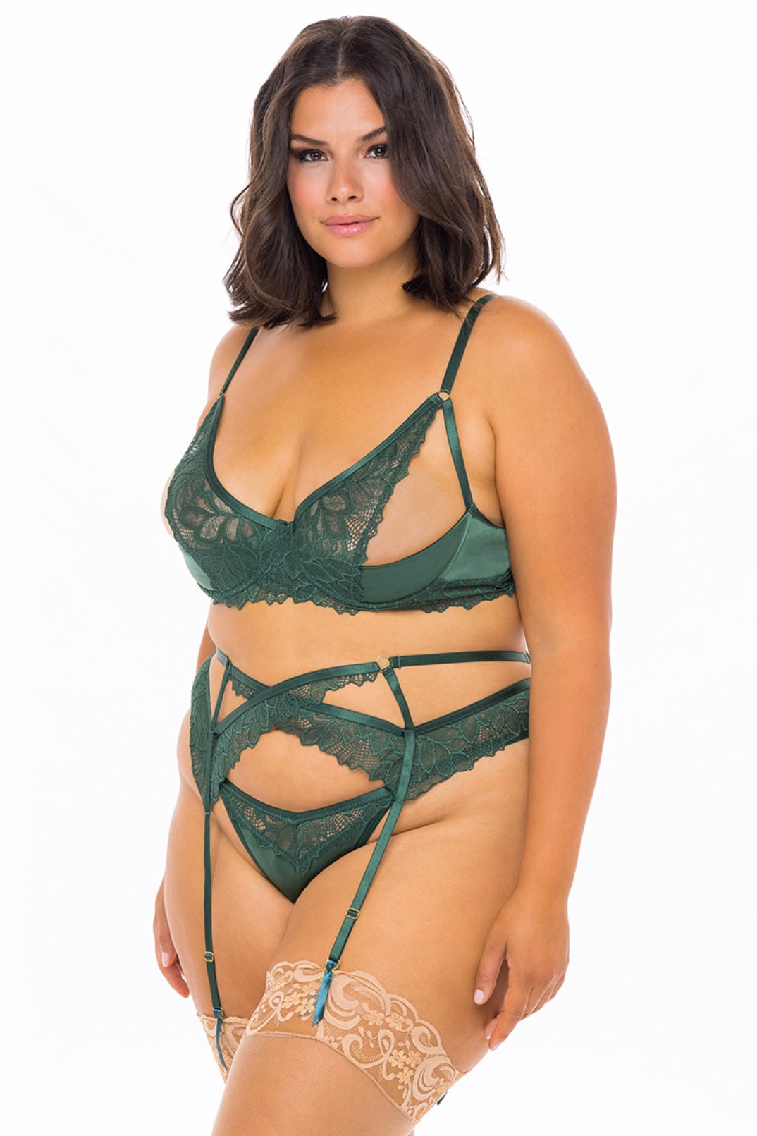 Louisa bra set - Curvynlingerie Plus Size 