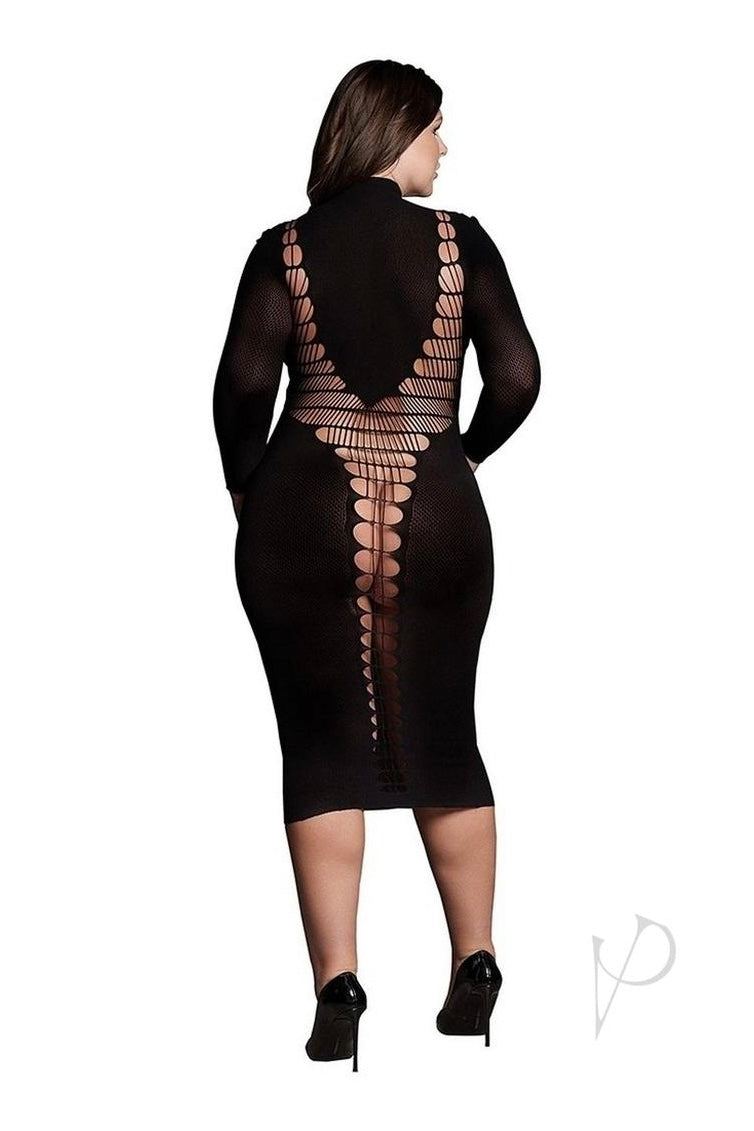 Dress with Turtleneck - Curvynlingerie Plus Size 