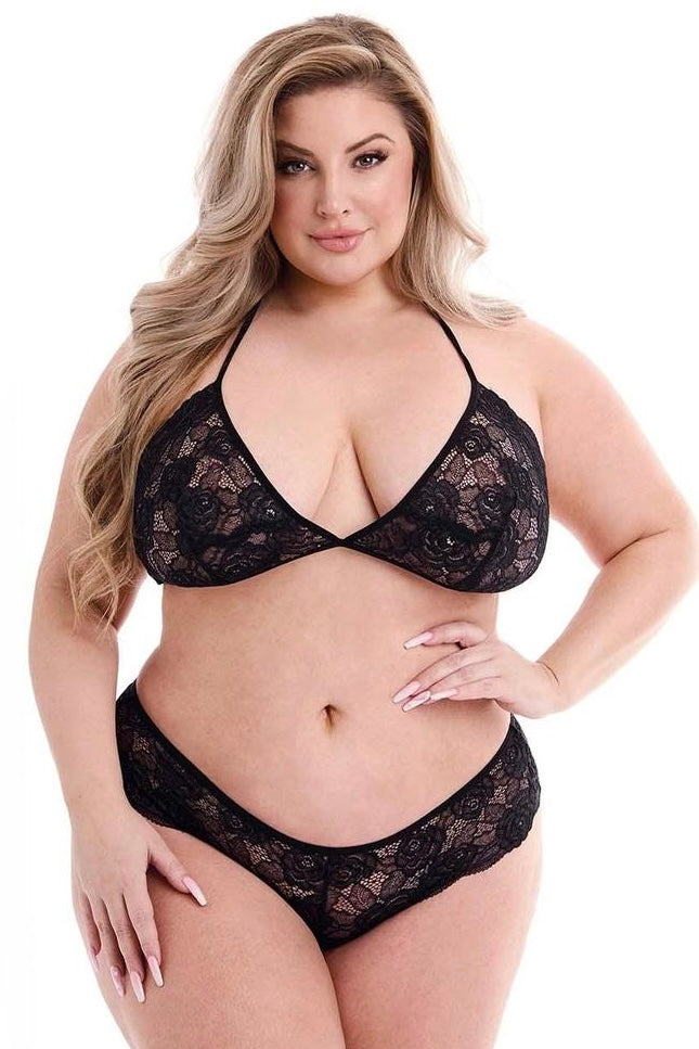 Plus size eco bra and panty set-Curvynlingerie Plus Size.com