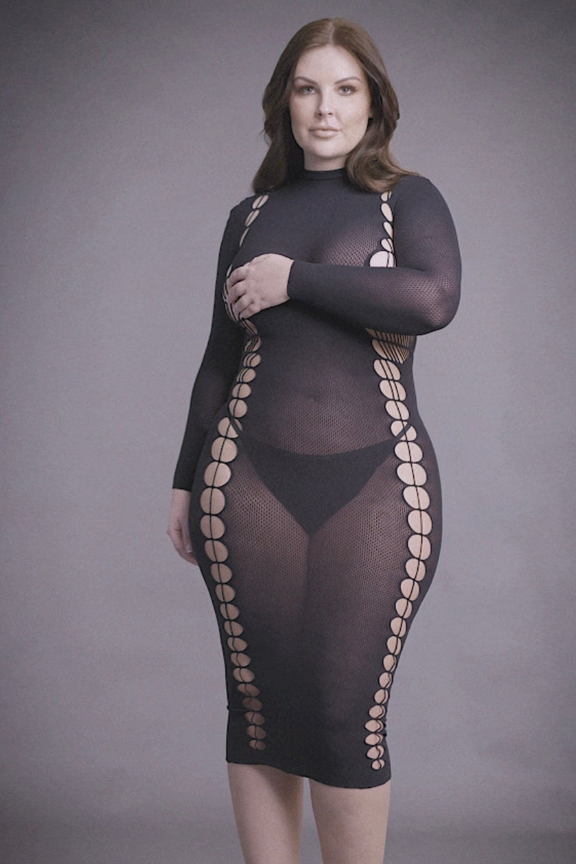 Plus size Dress with Turtleneck-Curvynlingerie Plus Size