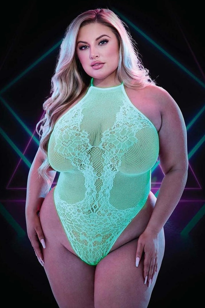 Plus size Teddy glow in the dark-Curvynlingerie Plus Size.com