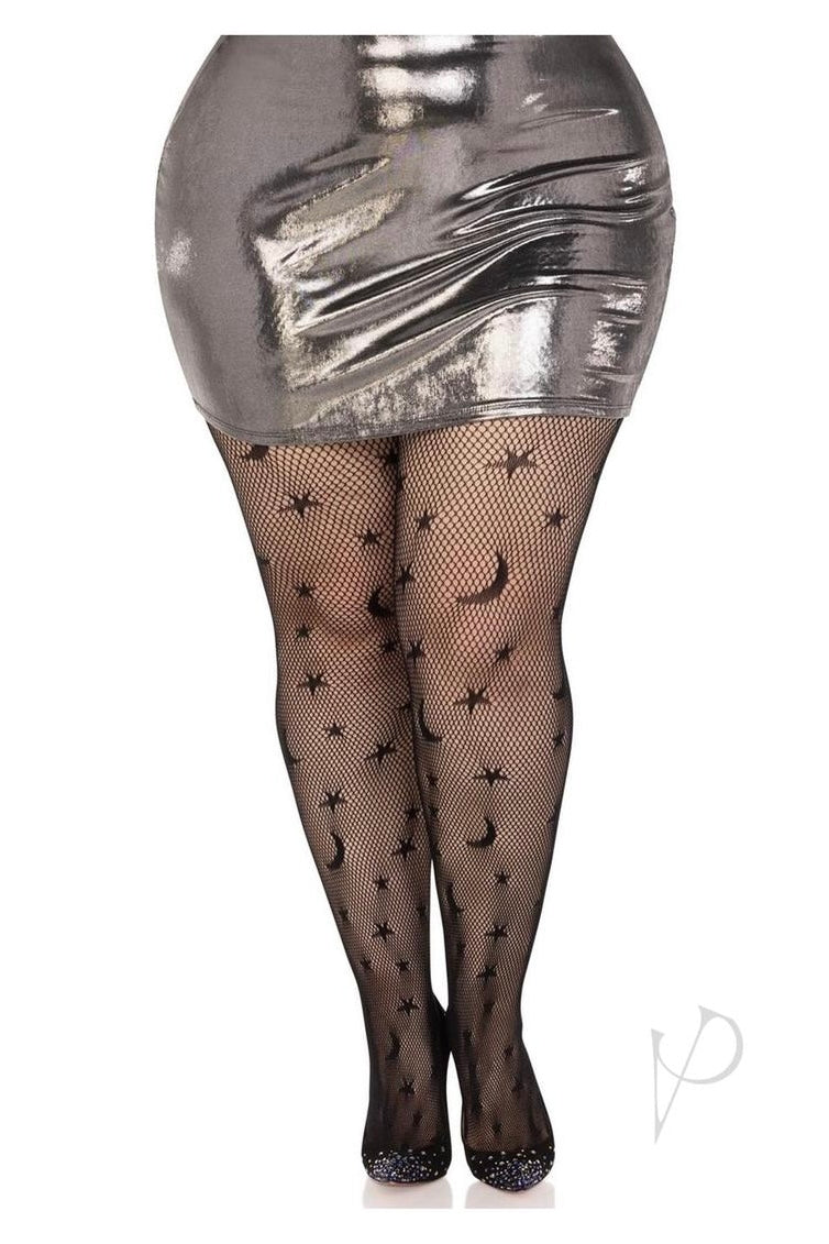 Plus size Celestial Net Tights-Curvynlingerie Plus Size