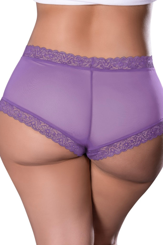 Plus size Cheeky Hipster Boy Short Purple