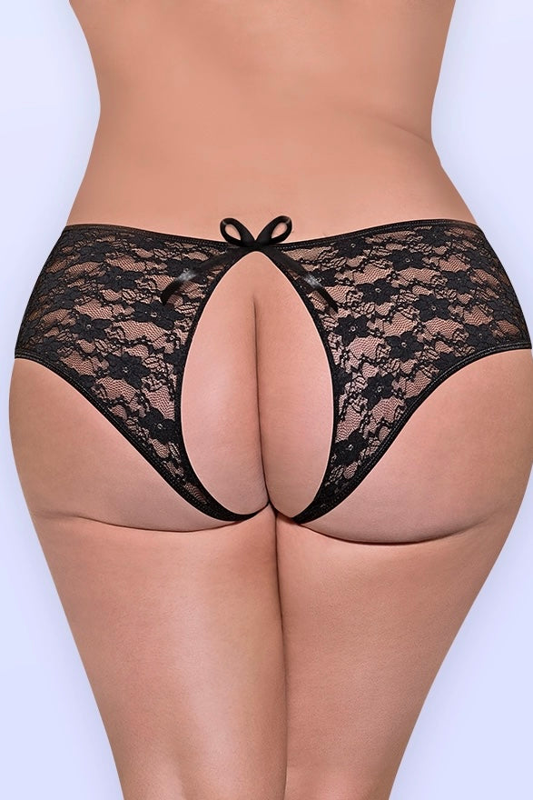 Plus size Lace Split Back Boy Short