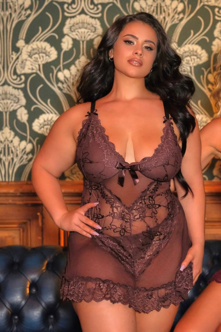 Plus size Babydoll Valentine Zinfandel