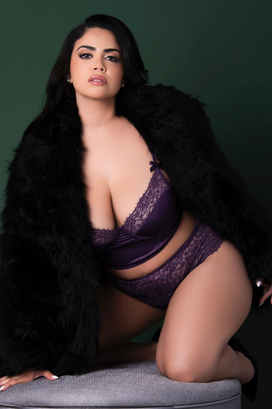 Plus size Balconette Bustier & Cheeky Short