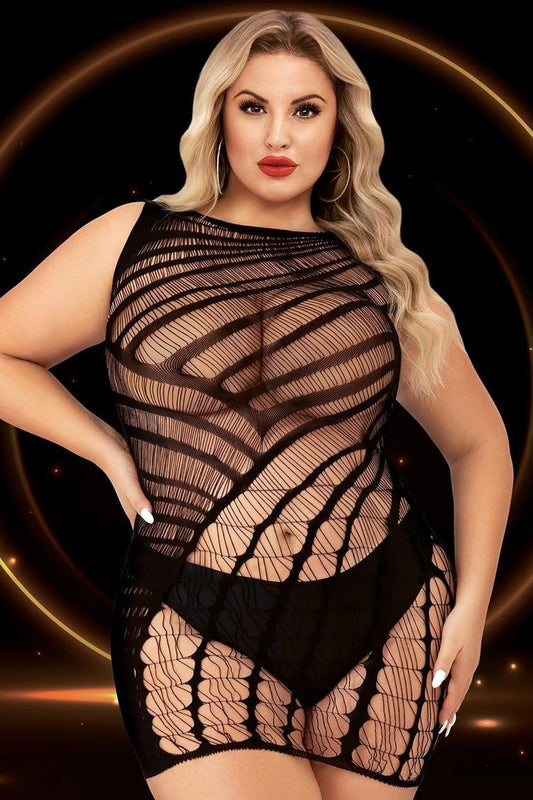 Plus size cut out mini dress