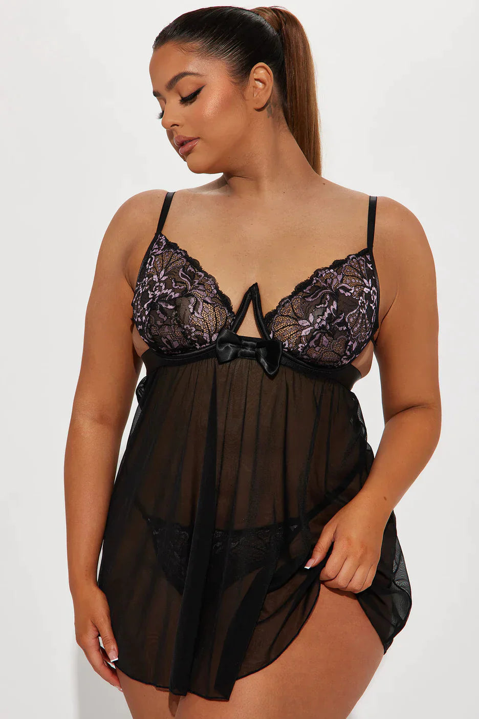 Riley Babydoll - Curvynlingerie Plus Size 