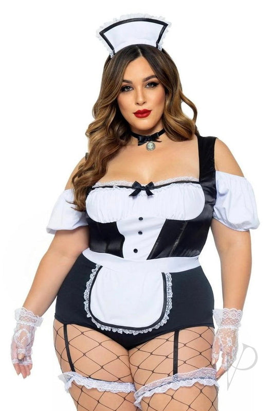 Plus size Foxy Frenchie costume-Curvynlingerie Plus Size