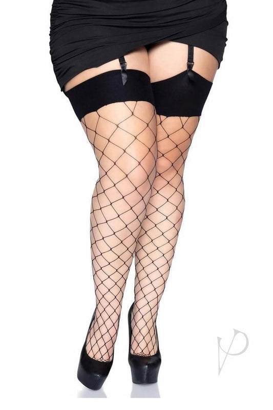 Plus size Spandex Fence Net Stockings-Curvynlingerie Plus Size