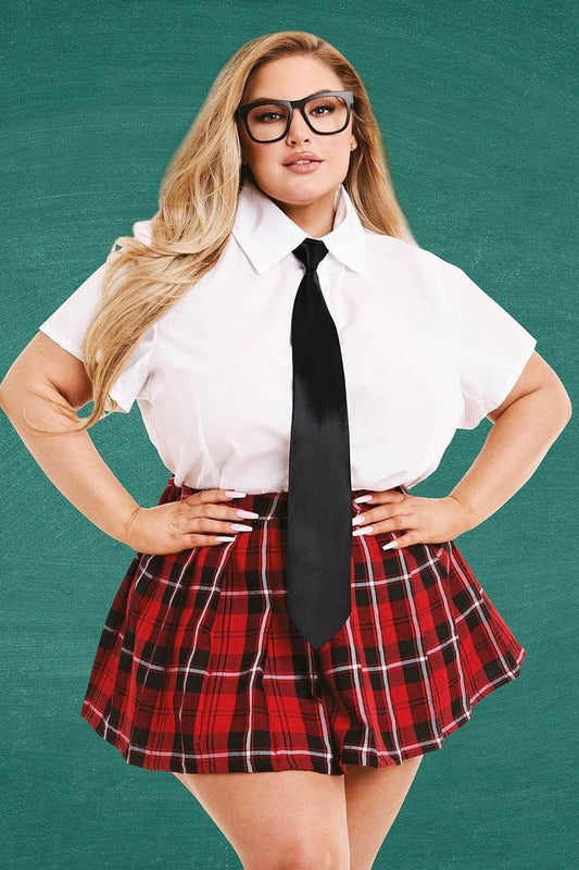 Plus size private school costume-Curvynlingerie Plus Size